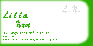 lilla nan business card